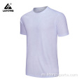 Hombres delgado camisa atlética en blanco Personal de cuello deporte